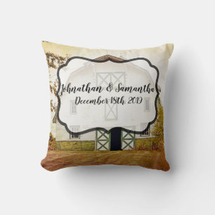 Personalised 16"x16" Throw Pillow Sunset Barn Coun