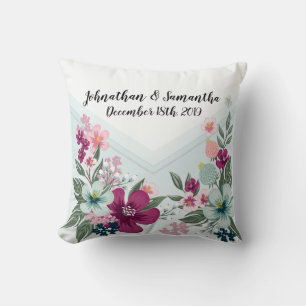 Personalised 16"x16" Throw Pillow Tropical Flower