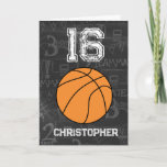 Personalised 16th Birthday Basketball Card<br><div class="desc">A sports 16th basketball birthday card ,  which you can easily personalise the front with the name and the inside card message. A personalised basketball birthday card for basketball players,  basketball fans,  etc.</div>