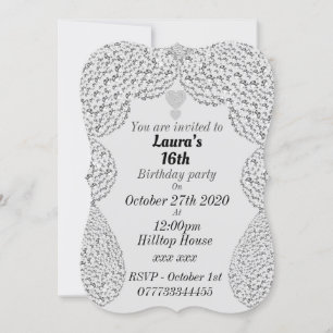 personalised 16th birthday party invitations