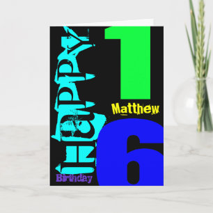 Personalised 16th Birthday POP Greeting Card