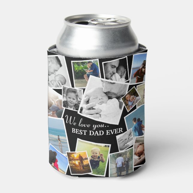 Personalised 17 Dad Photo Collage | Father's Day Can Cooler (Can Front)