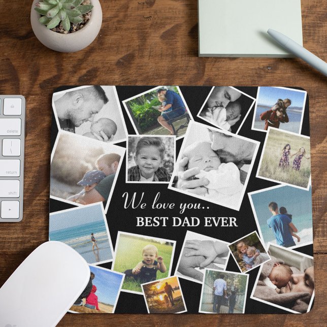 Personalised 17 Dad Photo Collage | Father's Day Mouse Mat (Creator Uploaded)