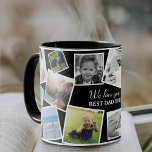 Personalised 17 Dad Photo Collage | Father's Day Two-Tone Coffee Mug<br><div class="desc">Who would'nt love this custom photo coffee mug featuring 17 pictures of your choice,  and a text template that is easy to personalise. Great gift for dads and grandads for birthdays or Fathers Day.</div>
