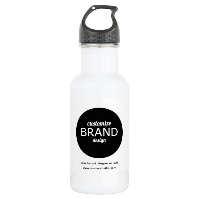 Personalised 18 oz Logo Water Bottle (Front)
