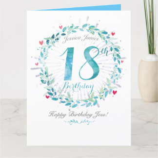 Personalised 18th Birthday Card
