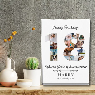 Personalised 18th Birthday Photo Block