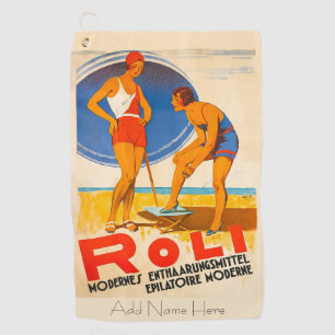 Personalised 1930's Design Golf Towel