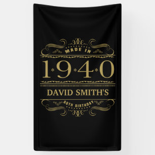 Personalised 1940 80th Birthday Banner