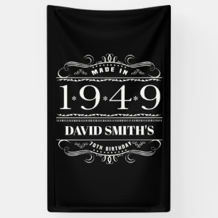 Personalised 1949 Birthday For Men Banner