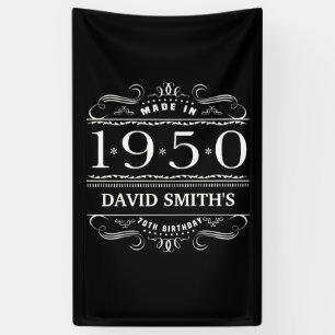 Personalised 1950 70th Birthday Banner