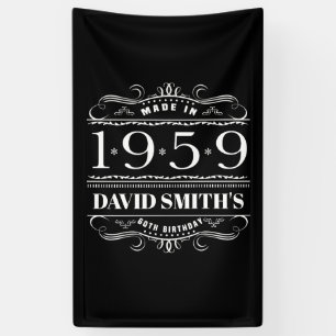 Personalised 1959 Birthday For Men Banner