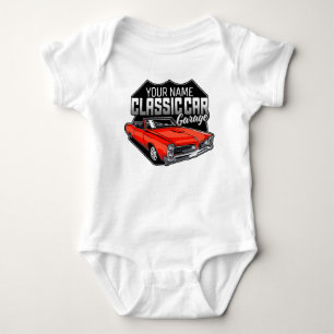 Personalised 1966 Convertible Classic Car Garage Baby Bodysuit