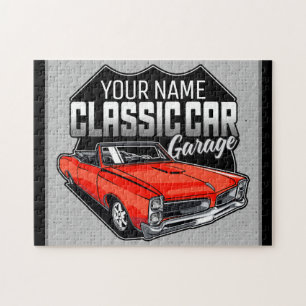Personalised 1966 Convertible Classic Car Garage Jigsaw Puzzle