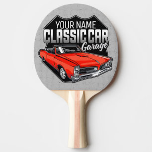 Personalised 1966 Convertible Classic Car Garage Ping Pong Paddle