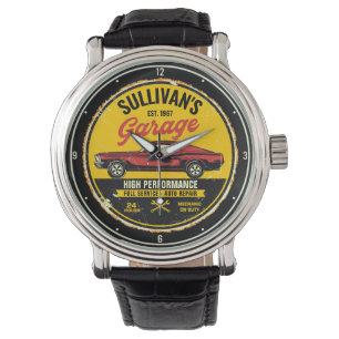 Personalised 1967 Fastback Red Classic Car Garage  Watch
