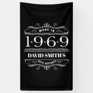 Personalised 1969 Birthday For Men Banner