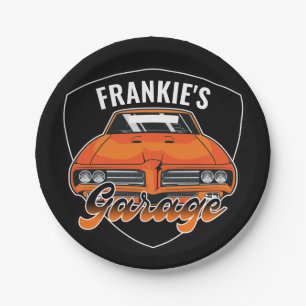 Personalised 1969 Ram Air 400 Muscle Car Garage  Paper Plate