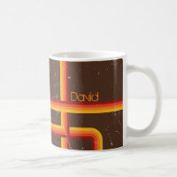 Personalised 1970s Style Geo Print Mug