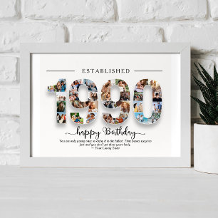 Personalised 1999 Born Established Photo Collage  Poster