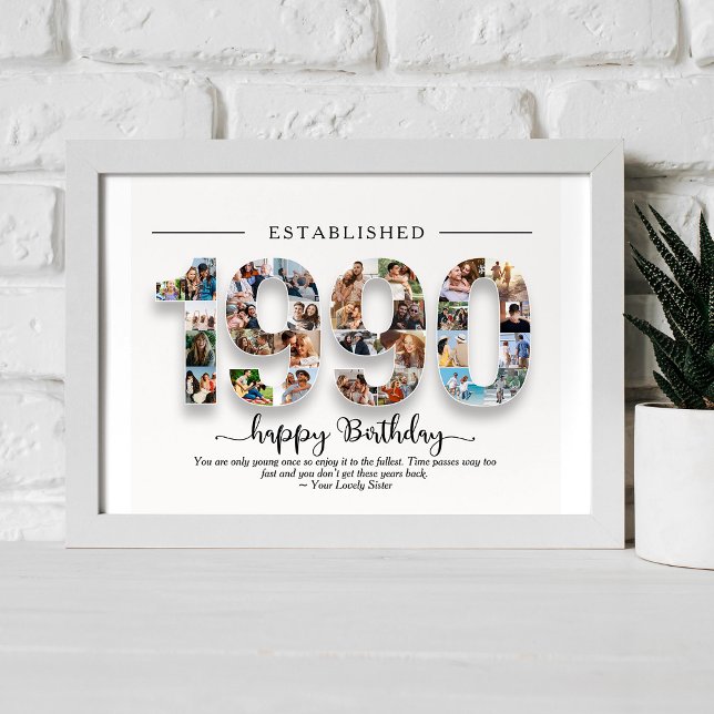 Personalised 1999 Born Established Photo Collage  Poster (Creator Uploaded)
