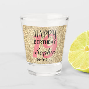 Personalised 19th Birthday Shot Glass