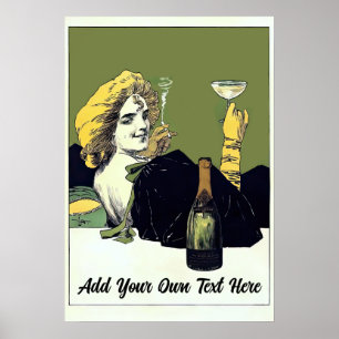 Personalised 19th Century Wine  Poster