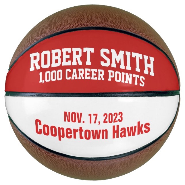 Personalised 1,000 Point Basketball (Front)
