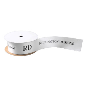 Personalised 1.5" Classic White ribbon Satin Ribbon
