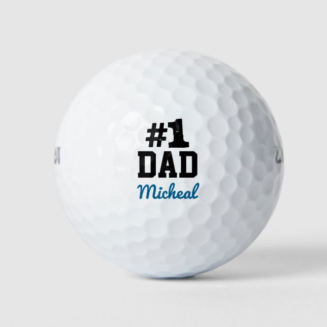 Personalised # 1 Dad Golf Balls (Front)