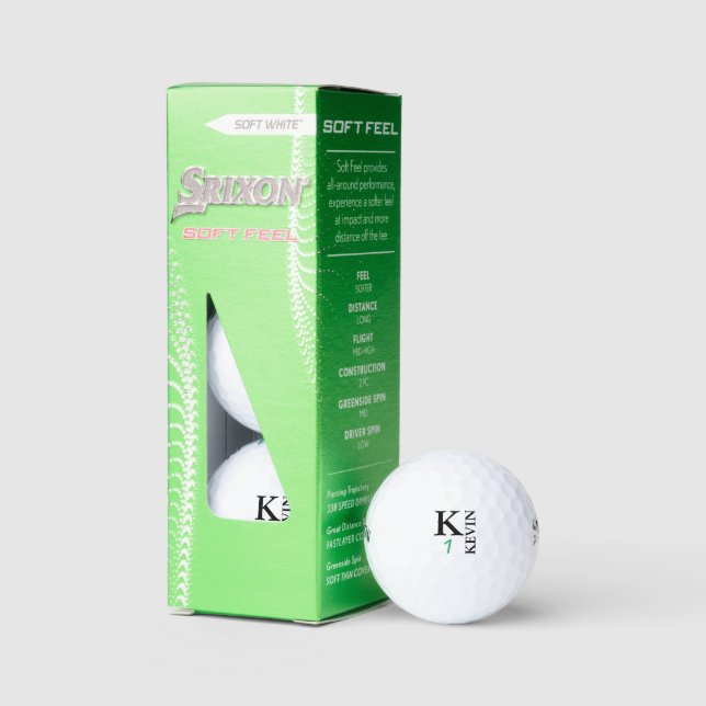 Personalised 1-letter Monogram BLK Golf Balls (Packaging)