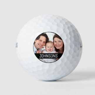 Personalised 1 Photo Family Add Name Golf Balls