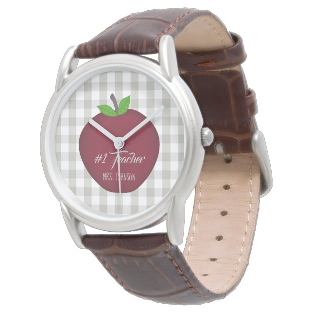 Personalised #1 Teacher Watch (Angled)