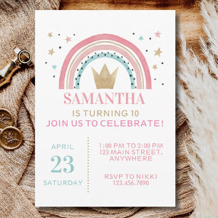 Personalised 1st 2nd 10th 20th 30th 40th Birthday Invitation