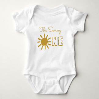 Personalised 1st birthday baby sun happy cute bodysuit