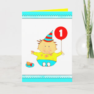 personalised 1st birthday card