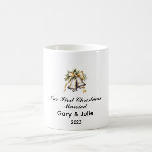 Personalised 1st Christmas Married Keepsake Coffee Mug