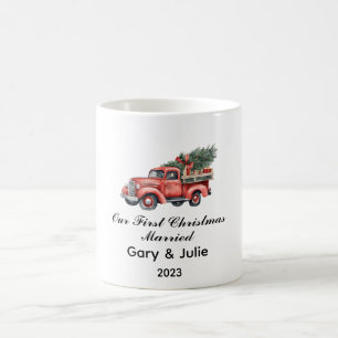 Personalised 1st Christmas Married Keepsake Coffee Mug