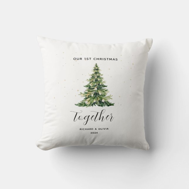Personalised 1st Christmas Together Couple Gift  Cushion (Front)