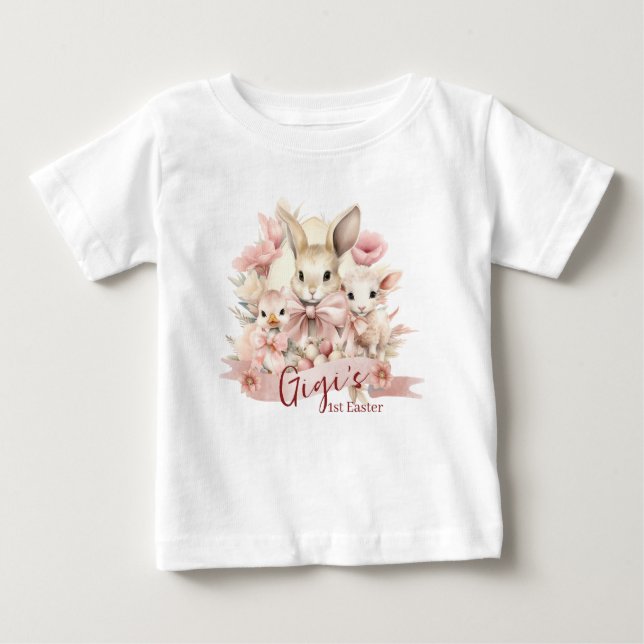 Personalised 1st Easter Baby T-Shirt  (Front)