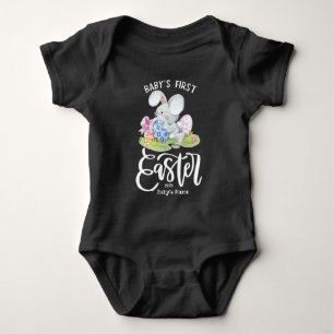 Personalised 1st Easter with Cute Bunny Baby Bodysuit