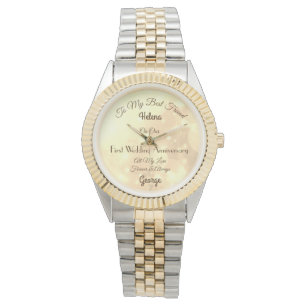 Personalised 1st Wedding Anniversary Watch
