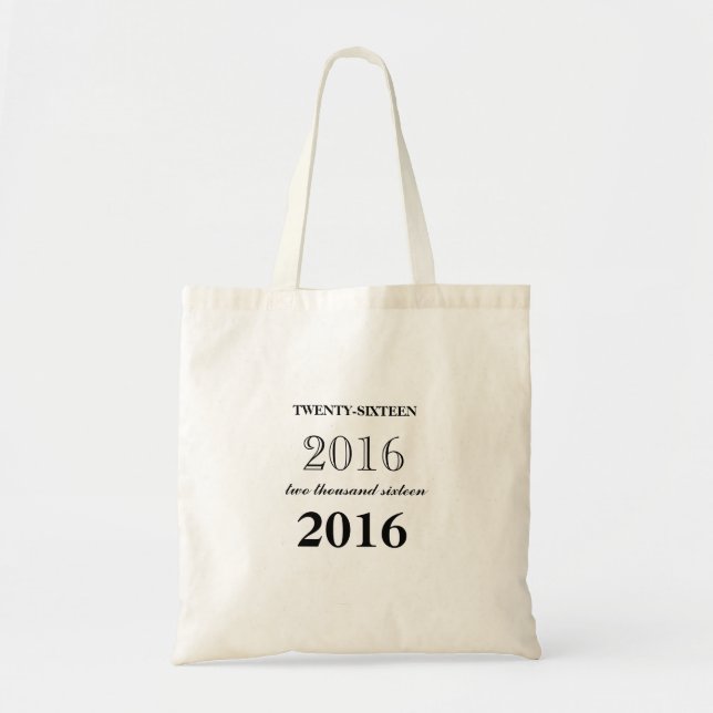 Personalised 2016 Graduation Tote in Black (Front)