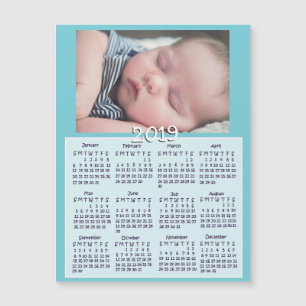 Personalised 2019 Baby Photo Magnet Calendars
