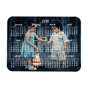 Personalised 2019 Magnetic Calendar 3x4 Magnet