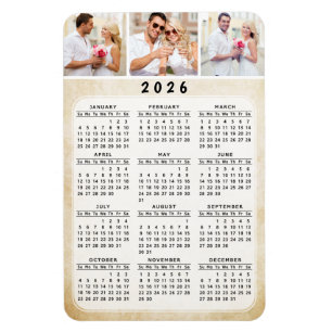Personalised 2019 Photo Magnet Calendar 4x6