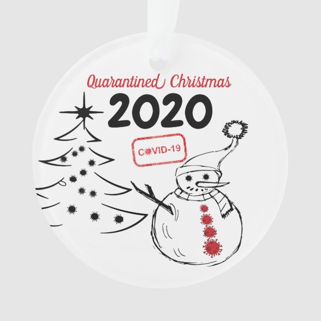 Personalised 2020 Covid Christmas Tree Ornament (Front)