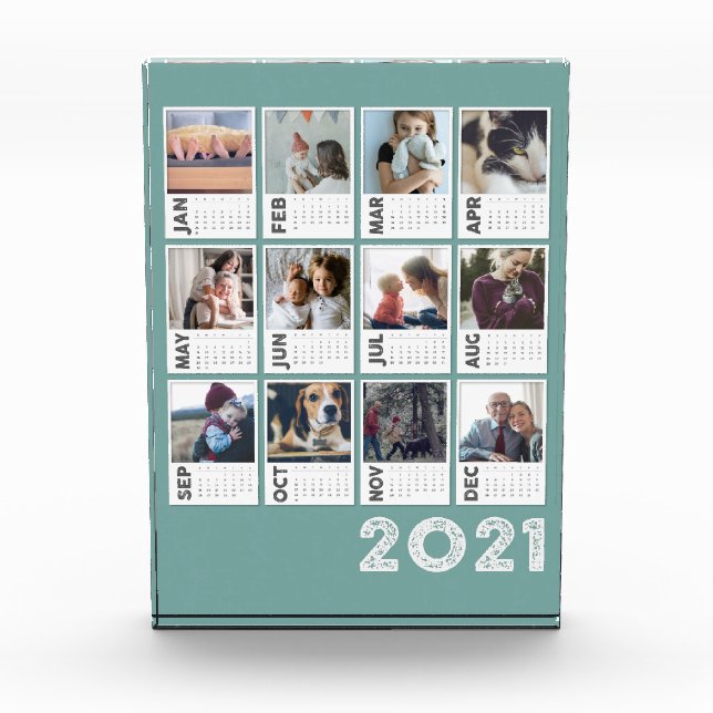 Personalised 2021 Calendar Photo Collage Block (Front)
