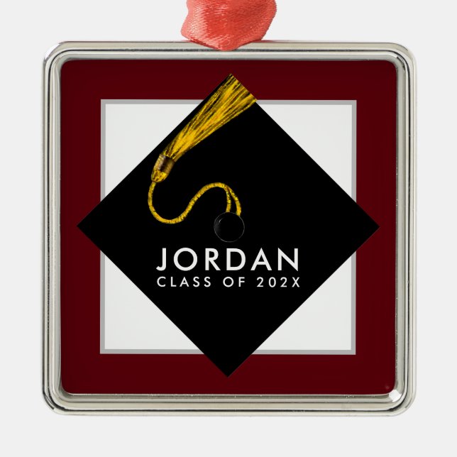 Personalised 2021 Graduation Metal Tree Decoration (Front)