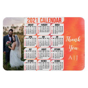 Personalised 2021 Photo Magnetic Fridge Calendar M Magnet